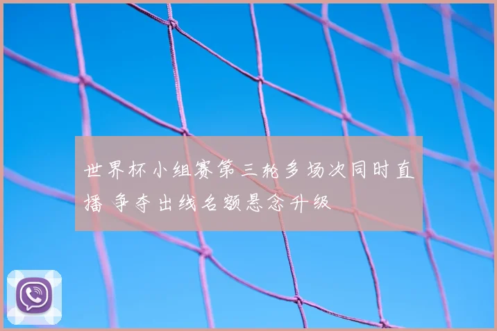 世界杯小组赛第三轮多场次同时直播 争夺出线名额悬念升级
